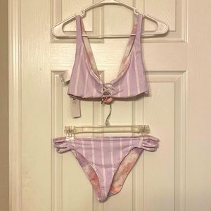 Pink reversible Roxy bikini with tags